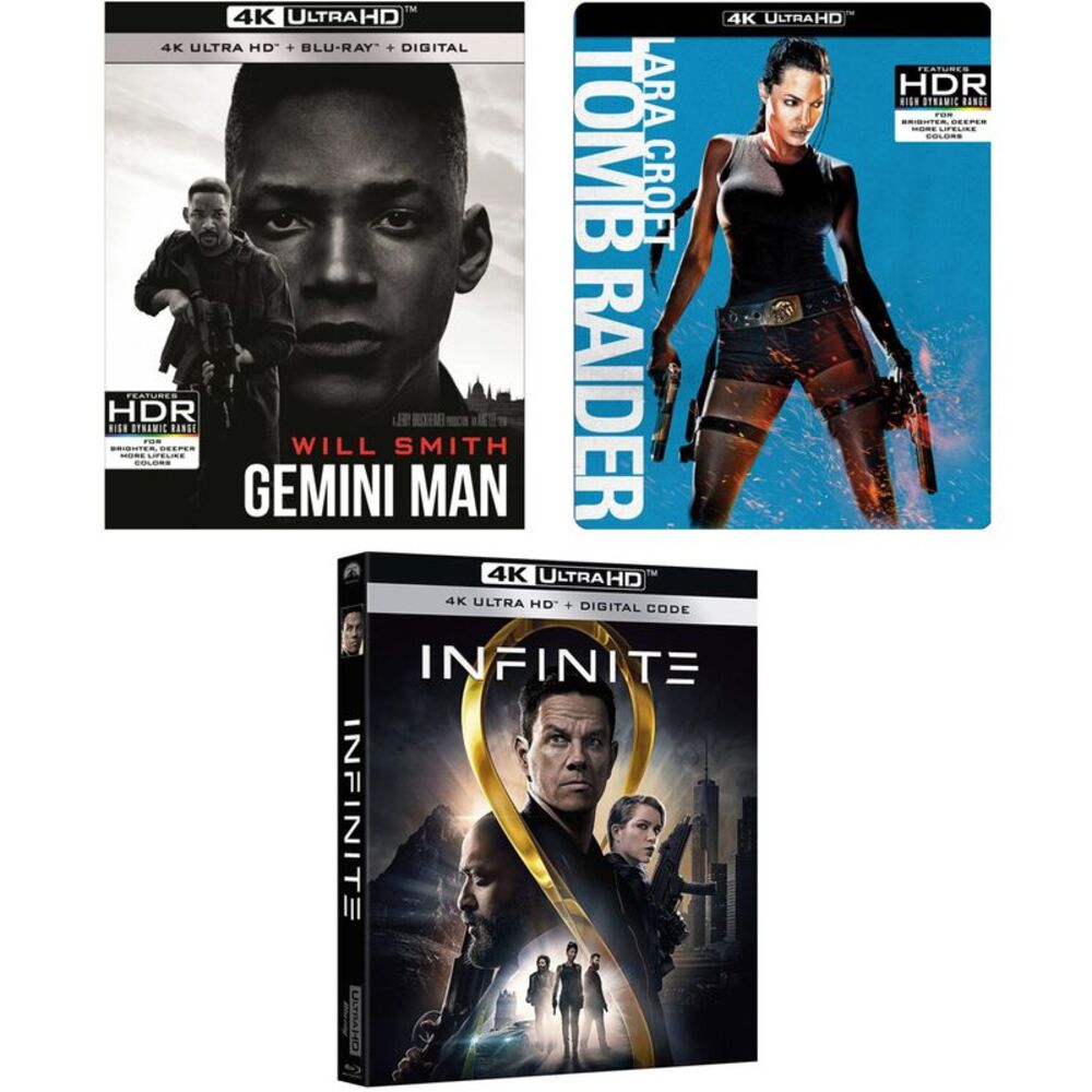 4K Gemini Man / Infinite / Lara Croft: Tomb Raider  ULTRA HD